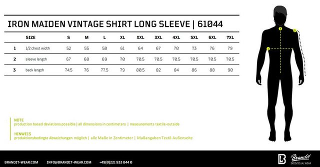 Brandit T-Shirt Iron Maiden Vintage Shirt Long Sleeve Eddy günstig online kaufen