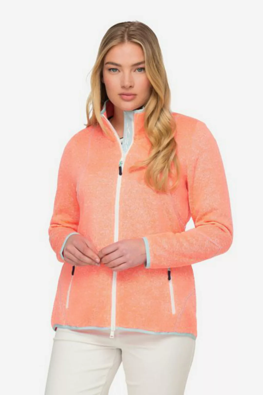 Laurasøn Sweatjacke Fleecejacke Kapuze Schmucknähte günstig online kaufen