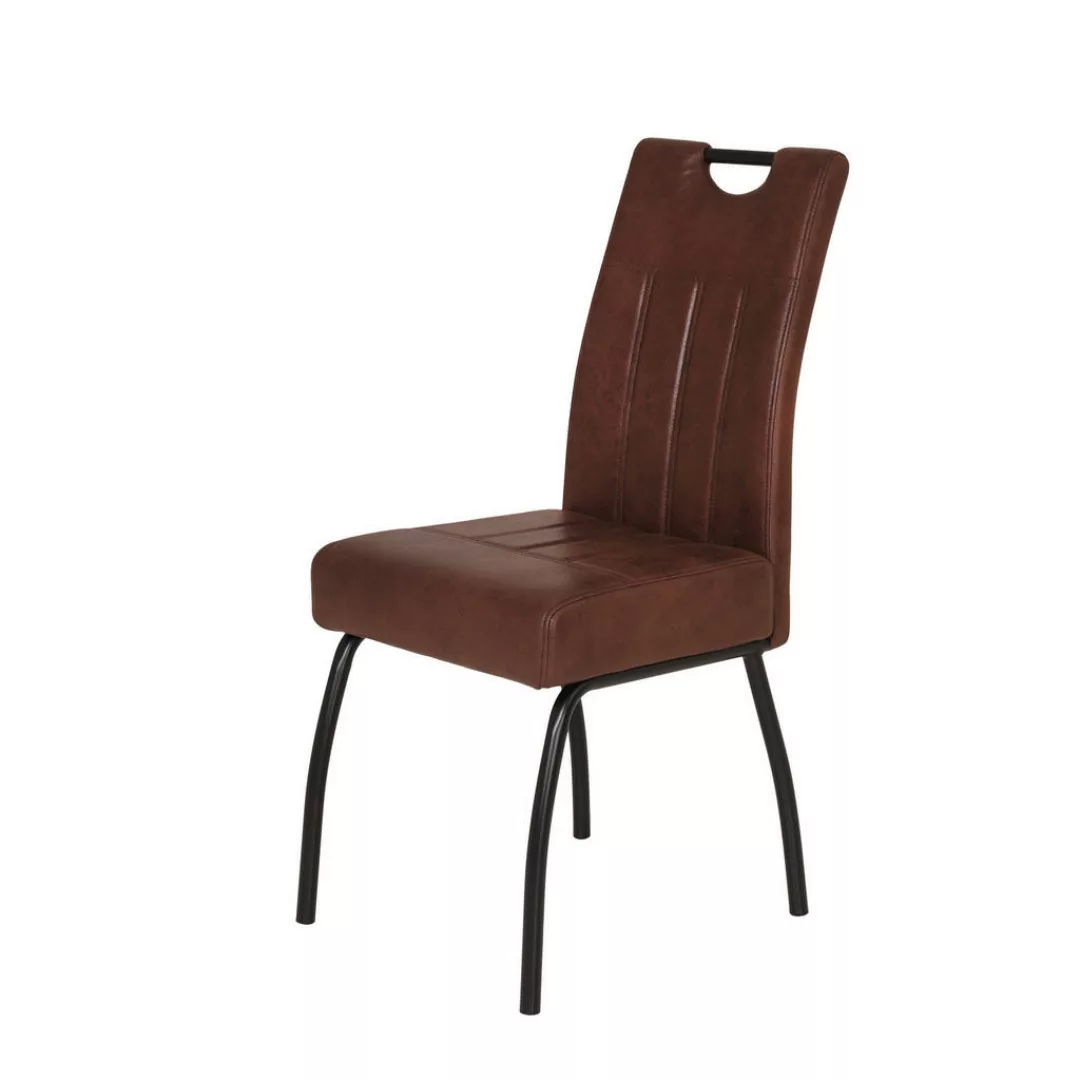 Stuhl Beate braun Vintage B/H/T: ca. 43x99x60 cm günstig online kaufen