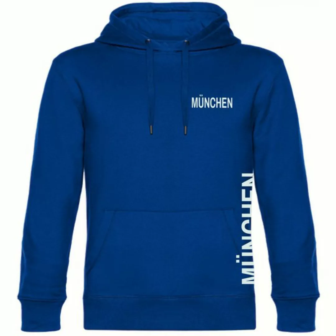 multifanshop Kapuzensweatshirt München blau - Brust & Seite - Pullover günstig online kaufen