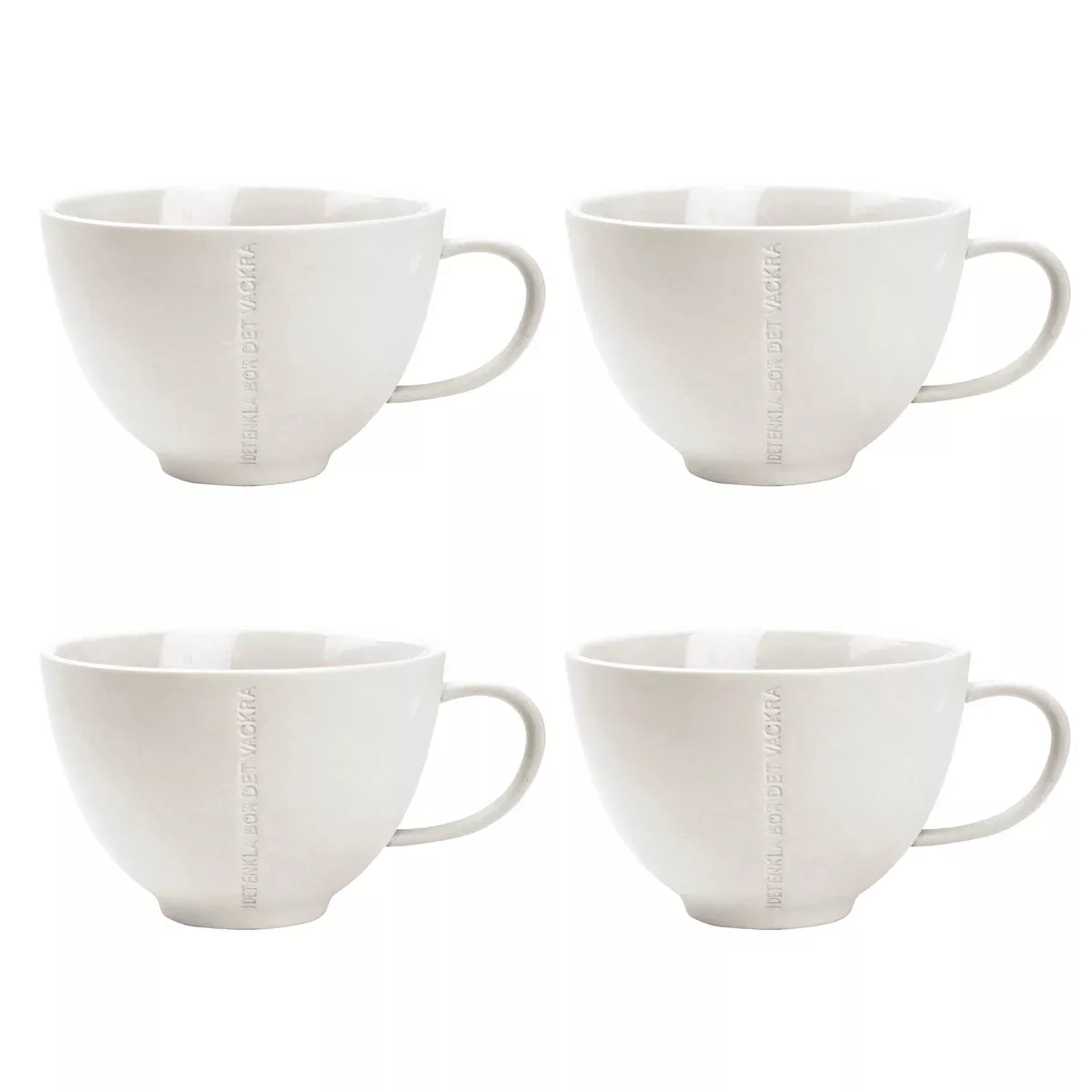 Ernst Teetasse mit Zitat 4er Pack weiß günstig online kaufen