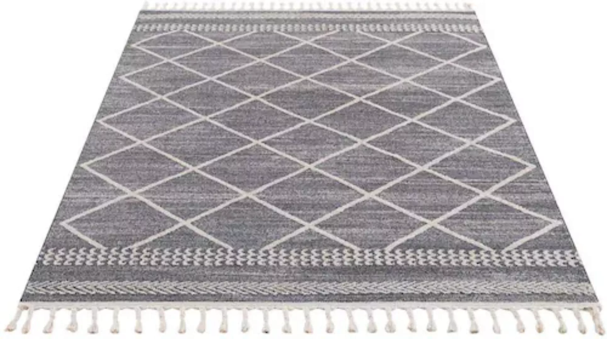 Carpet City Teppich »Art 2645«, rechteckig, Kurzflor, mit Kettfäden, Rauten günstig online kaufen