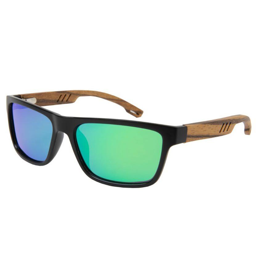 Ocean Sunglasses Caiman Sonnenbrille One Size Matte Black / Zebrawood Templ günstig online kaufen