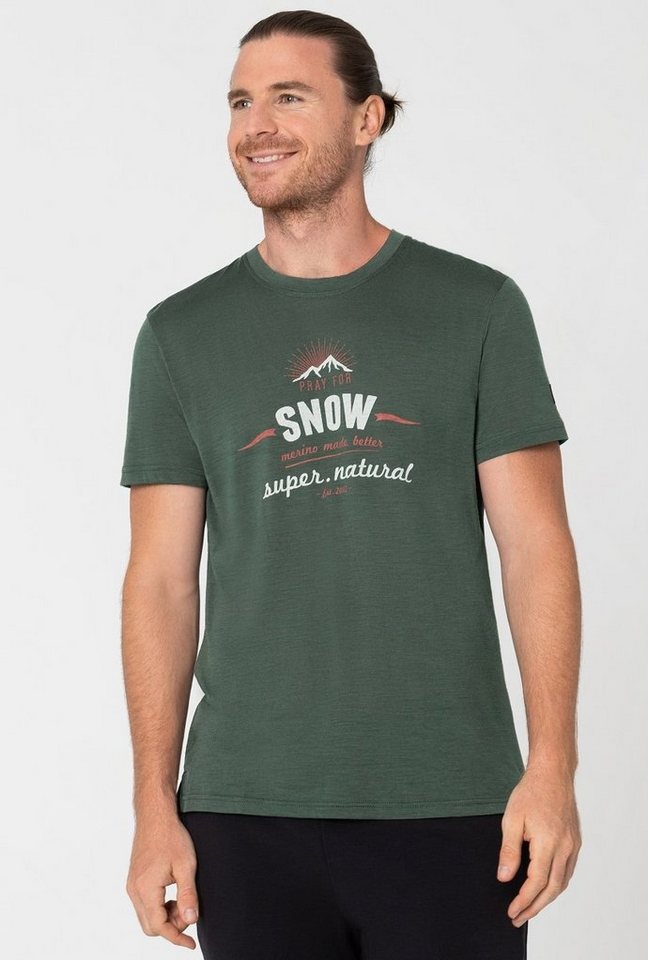 SUPER.NATURAL Print-Shirt Merino Funktionsshirt M PRAY FOR SNOW TEE funktio günstig online kaufen