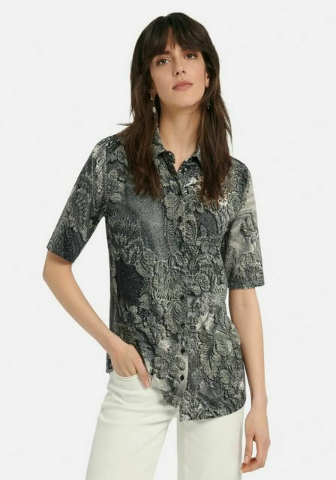 Peter Hahn Kurzarmbluse Jersey-Bluse mit 1/2-Arm günstig online kaufen