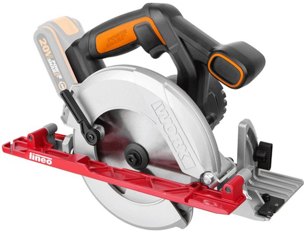 Worx Akku-Handkreissäge WX530.9, Absaug-Adapter, Gehrungschnitt, 165 günstig online kaufen
