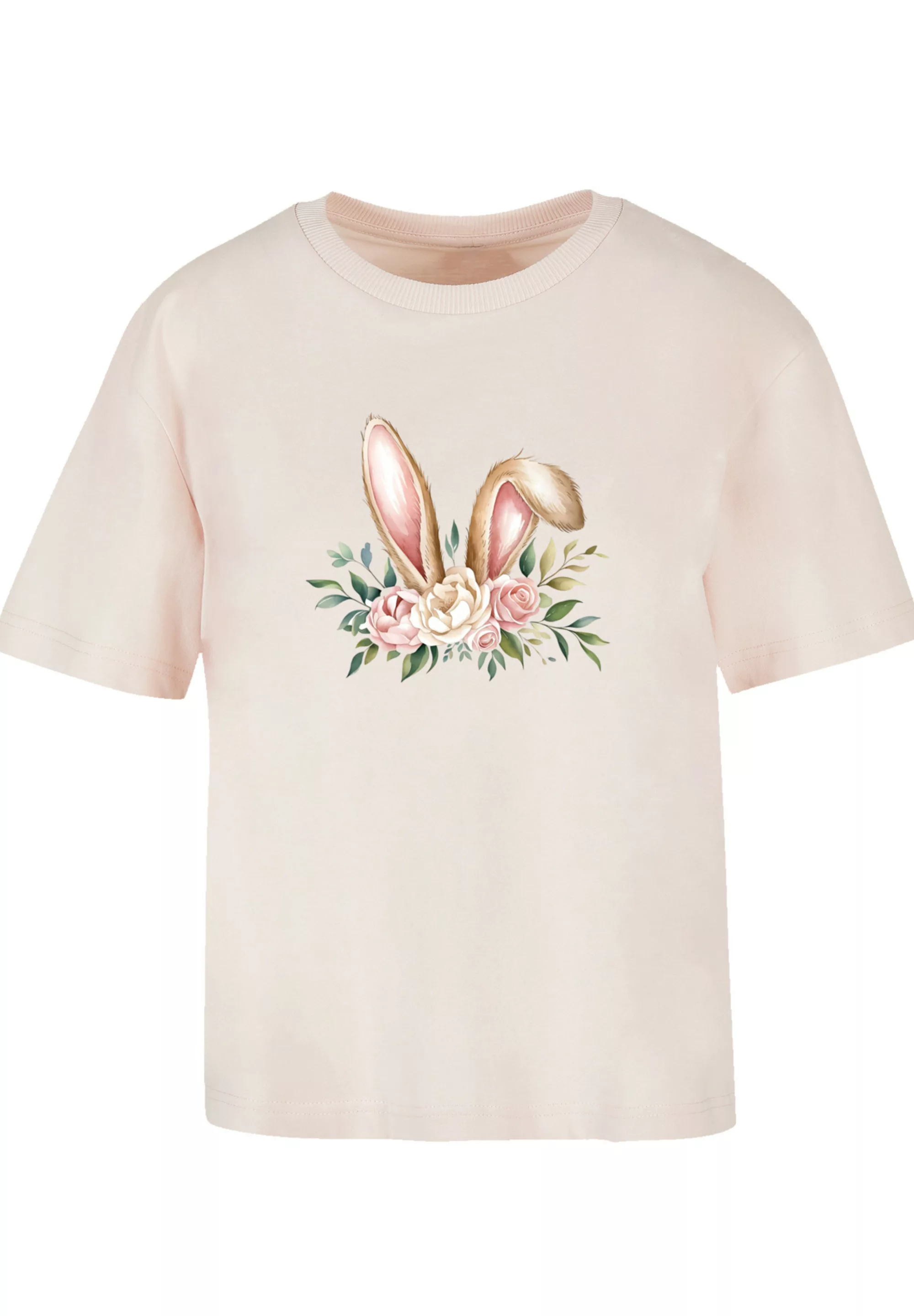 F4NT4STIC T-Shirt "Blumen Osterhasen Ohren Dekor", Premium Qualität günstig online kaufen