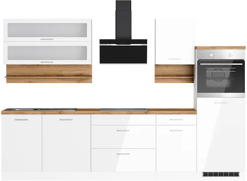 KOCHSTATION Küchenzeile "KS-Milan", 300 cm breit, robuste Metallauszüge, vi günstig online kaufen