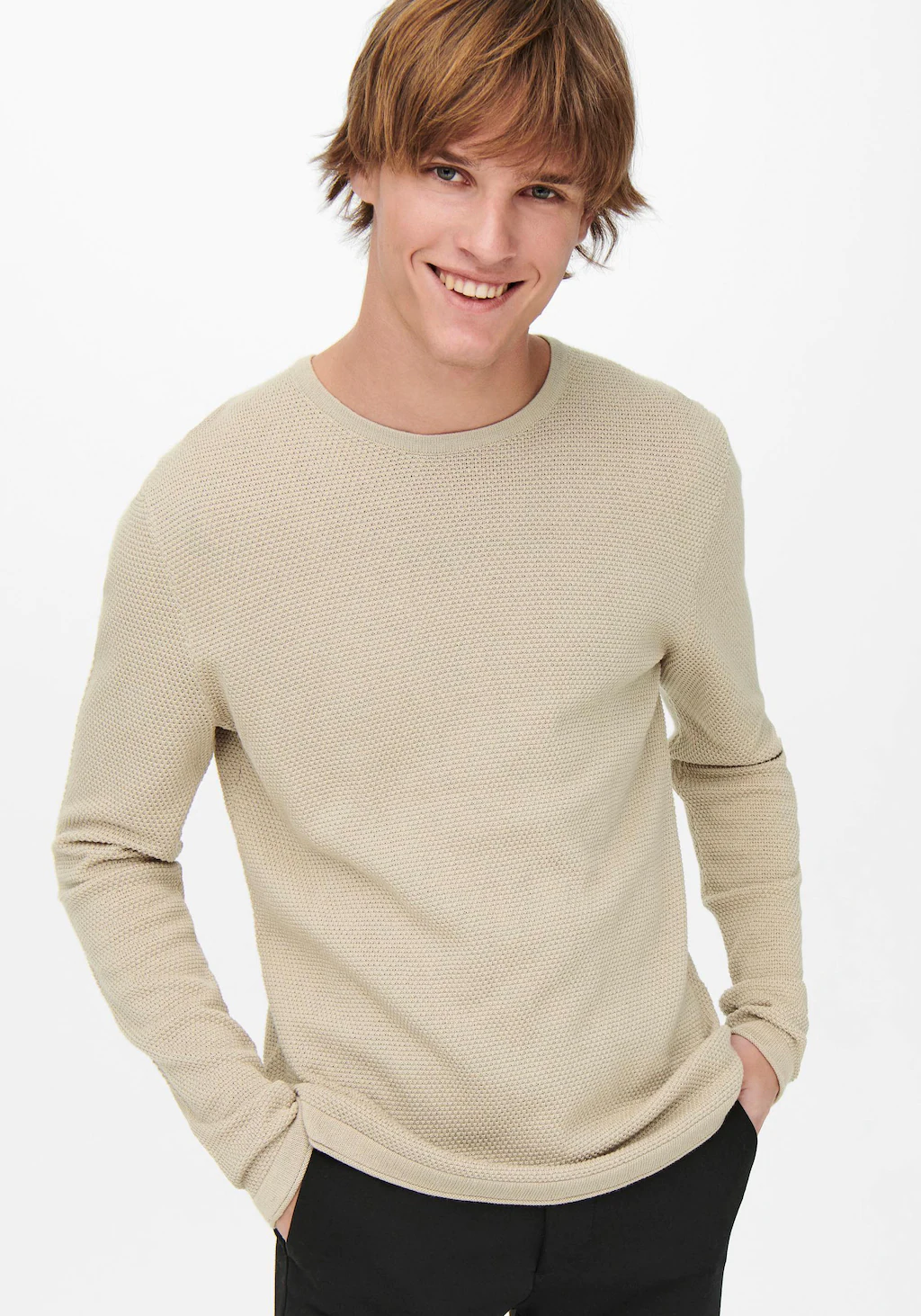 ONLY & SONS Strickpullover Dünner Langarm Strickpullover Rundhals Basic Swe günstig online kaufen