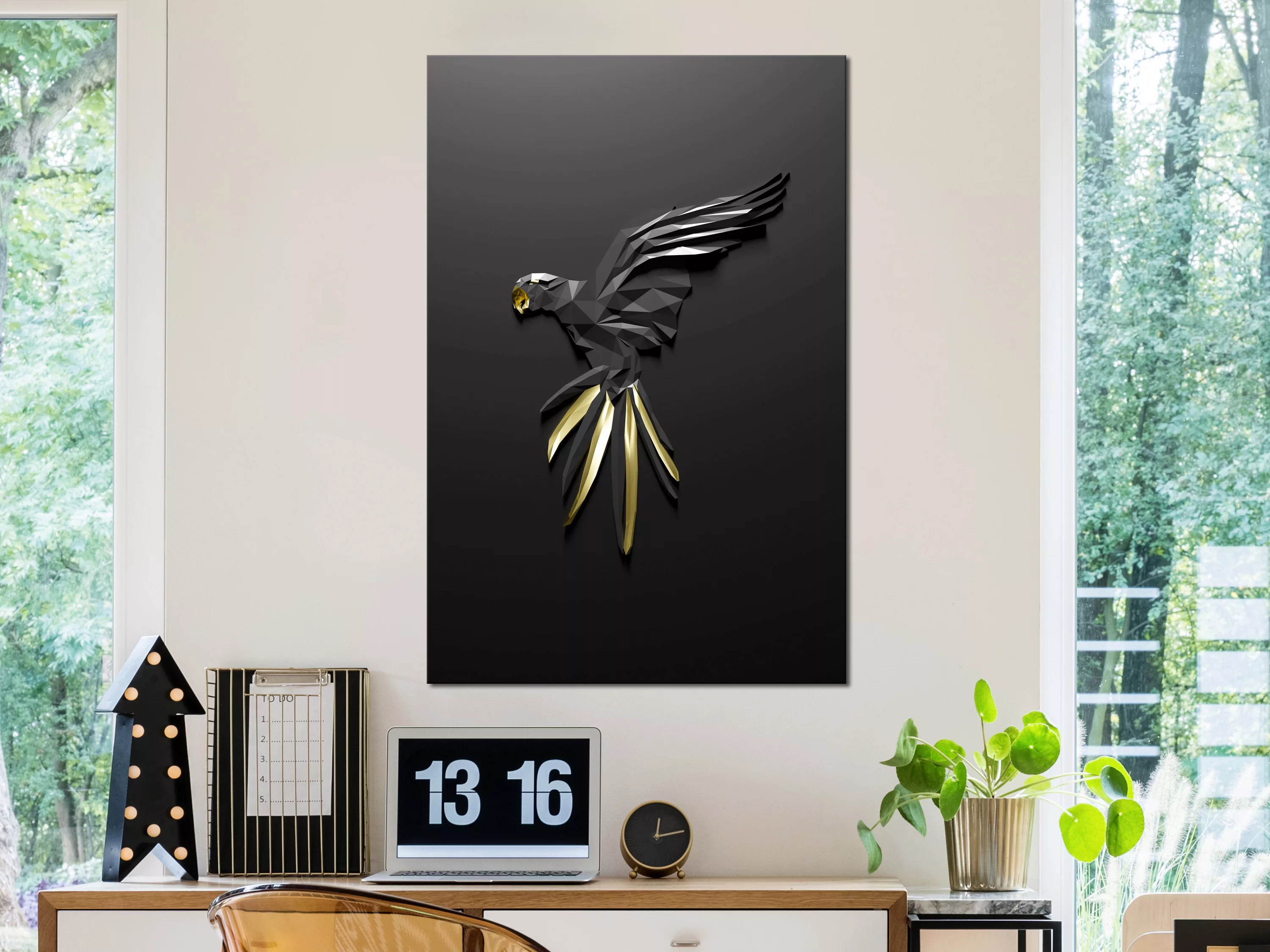Wandbild - Black Parrot (1 Part) Vertical günstig online kaufen
