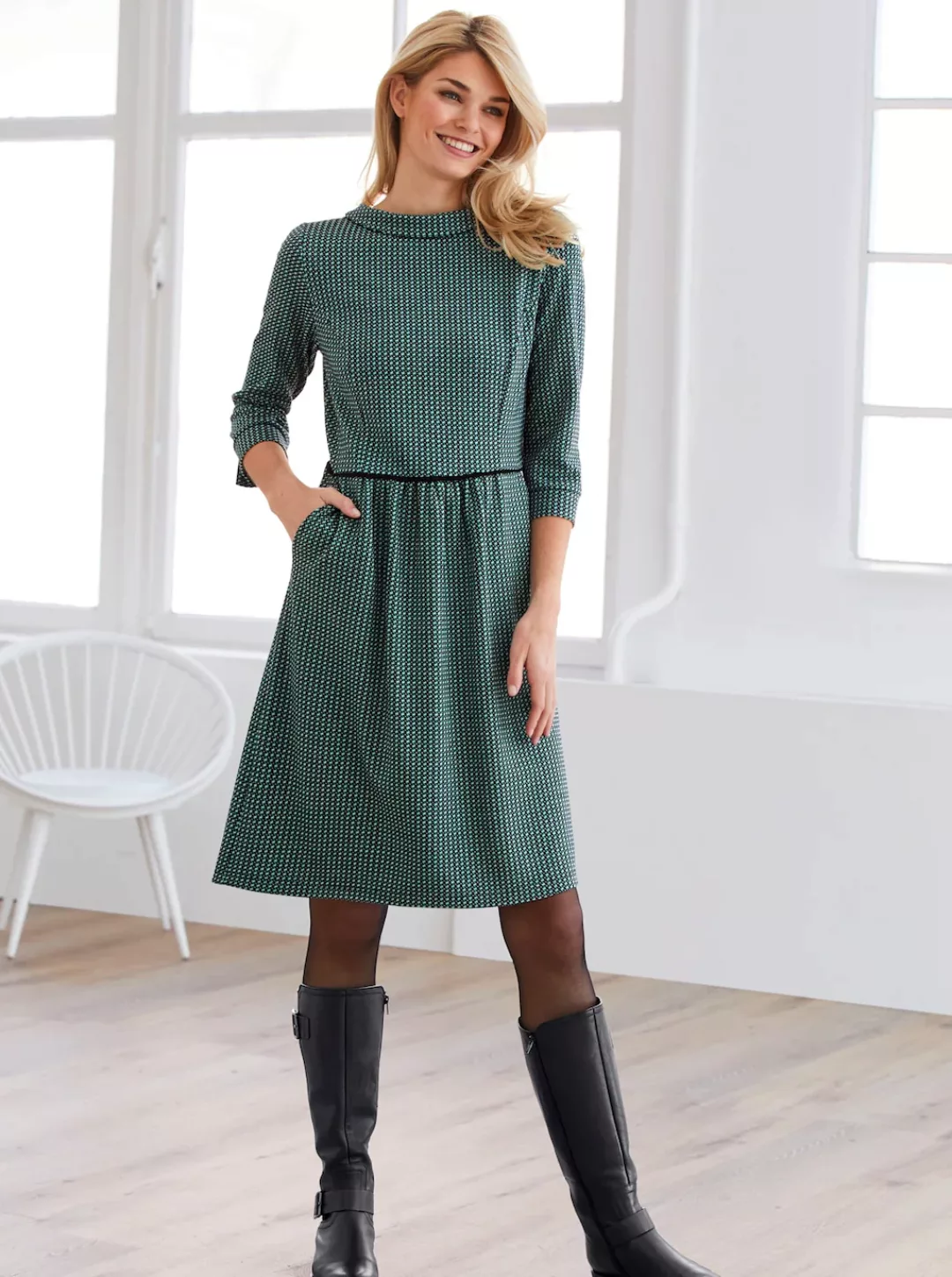 LINEA TESINI by heine Jerseykleid "Jersey-Kleid" günstig online kaufen