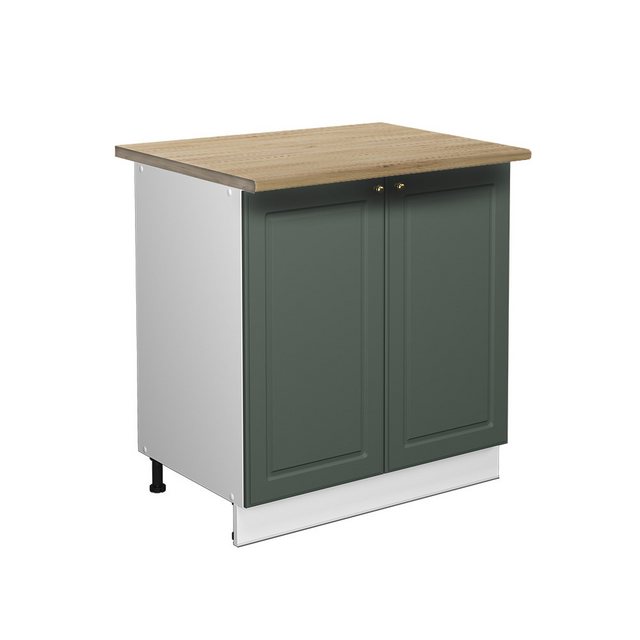 Vicco Spülenunterschrank Fame-Line, Grün-Gold Landhaus/Weiß, 80 cm mit Rega günstig online kaufen