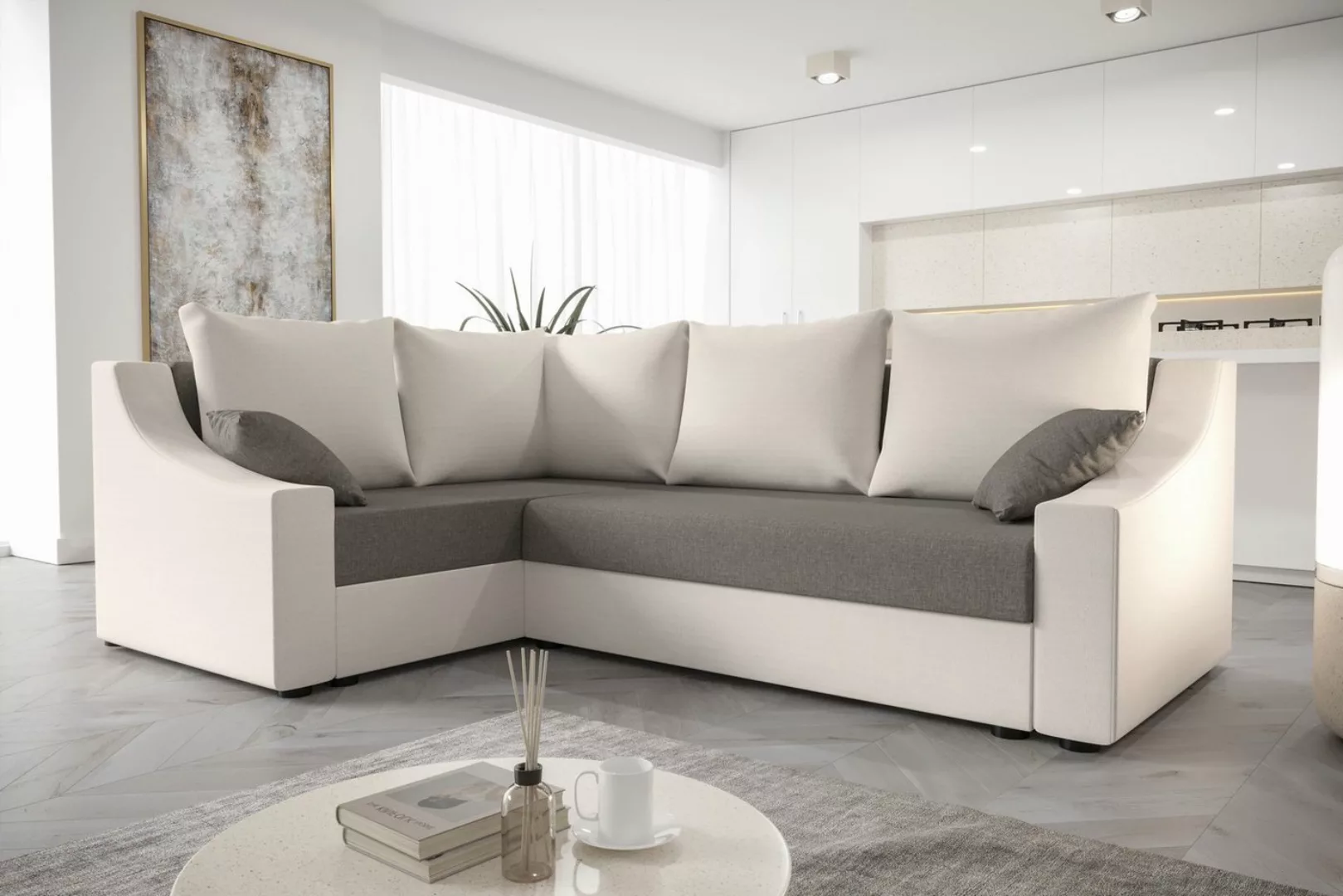 ALTDECOR Ecksofa ONTARI-PLUS, Couch mit Schlaffunktion, Wohnzimmer - Wohnla günstig online kaufen