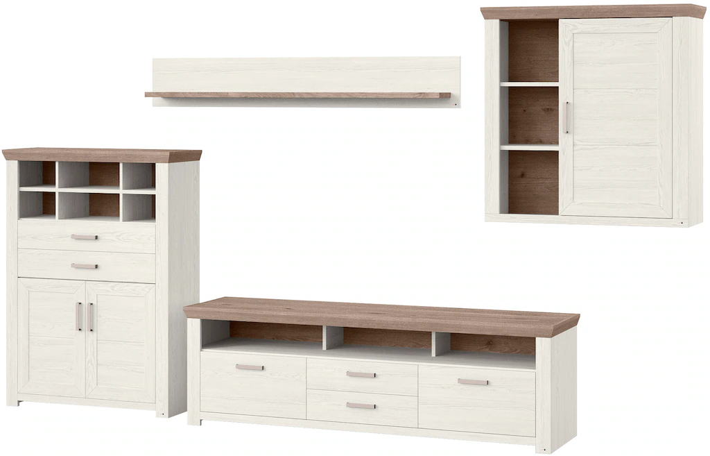 set one by Musterring Wohnwand "York", (Set, 4 St.), Kombination 01, in 3 F günstig online kaufen