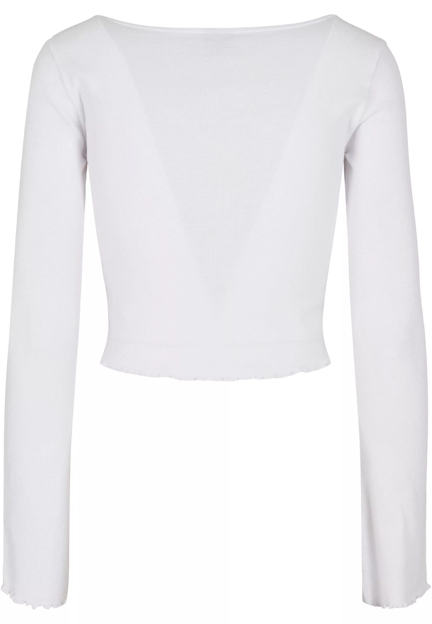URBAN CLASSICS Langarmshirt "Urban Classics Damen Ladies Cropped Rib Cardig günstig online kaufen