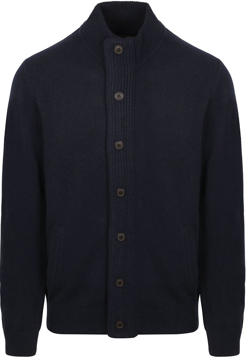 Barbour Cardigan Patch Navy - Größe L günstig online kaufen