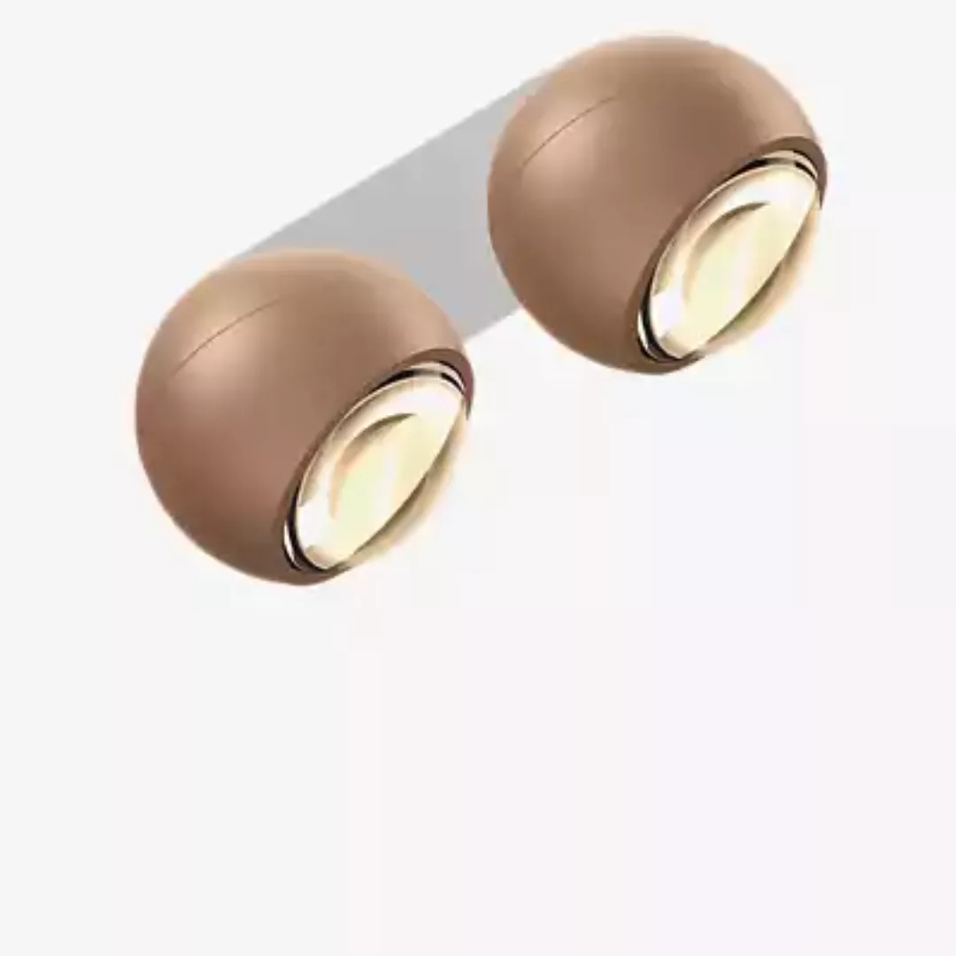 Occhio Io Giro Doppio Volt C Strahler LED, Kopf gold matt/Baldachin weiß ma günstig online kaufen