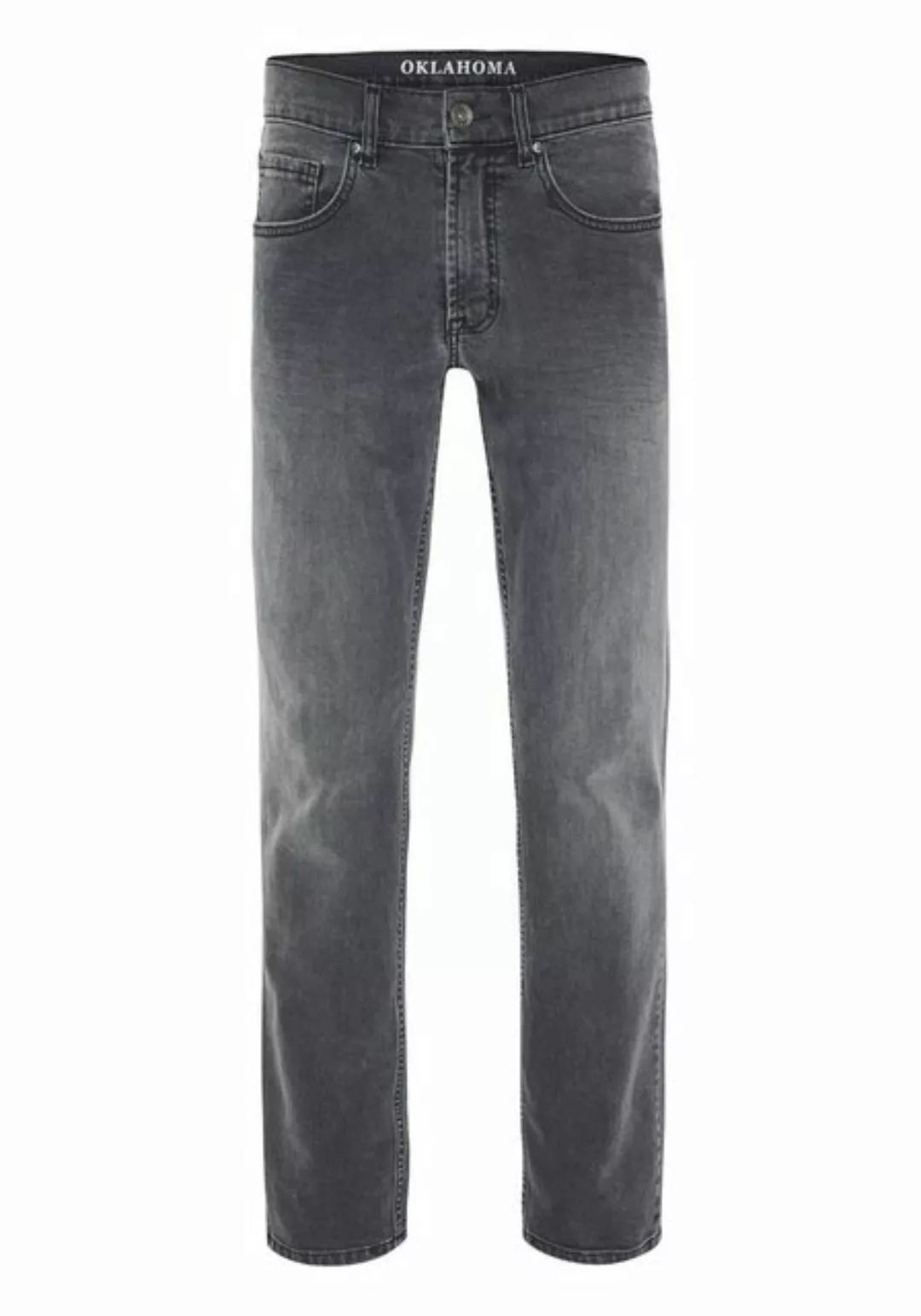 Oklahoma Jeans Straight-Jeans aus hellgrauem Denim (1-tlg) günstig online kaufen