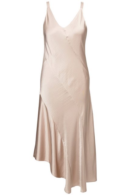 Ulla Popken Cocktailkleid Satin-Maxikleid A-Linie V-Ausschnitt ärmellos günstig online kaufen