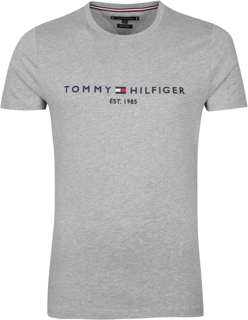 Tommy Hilfiger Logo T-shirt Grau - Größe L günstig online kaufen