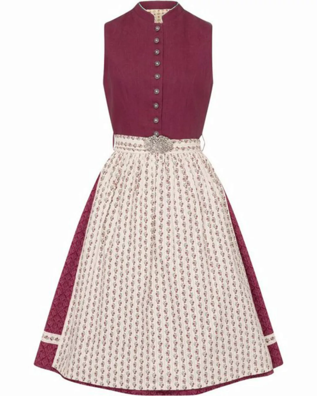 Almsach Dirndl Hochgeschlossenes Midi Dirndl günstig online kaufen