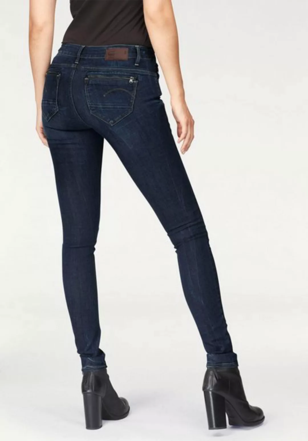 G-STAR Skinny-fit-Jeans "Midge Zip Skinny", mit Reißverschluss-Taschen hint günstig online kaufen