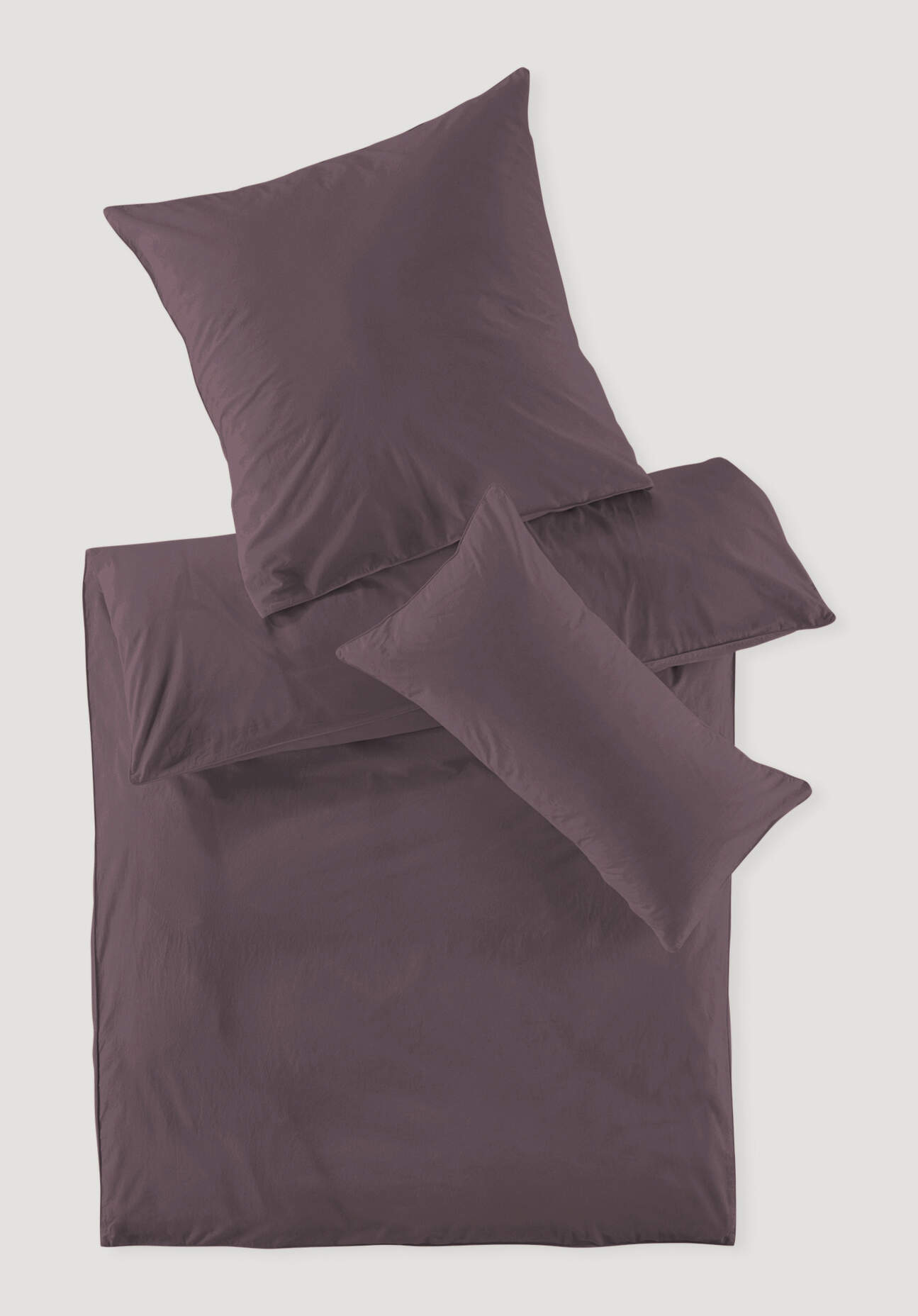 hessnatur Perkal Bettwäsche-Set aus Bio-Baumwolle - lila - Größe 155x220 / günstig online kaufen