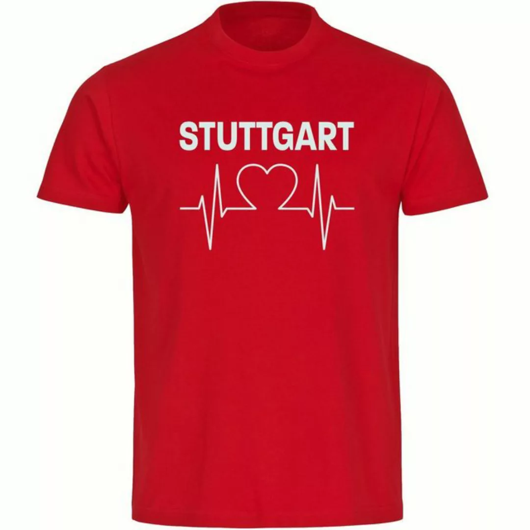 multifanshop T-Shirt Herren Stuttgart - Herzschlag - Männer günstig online kaufen