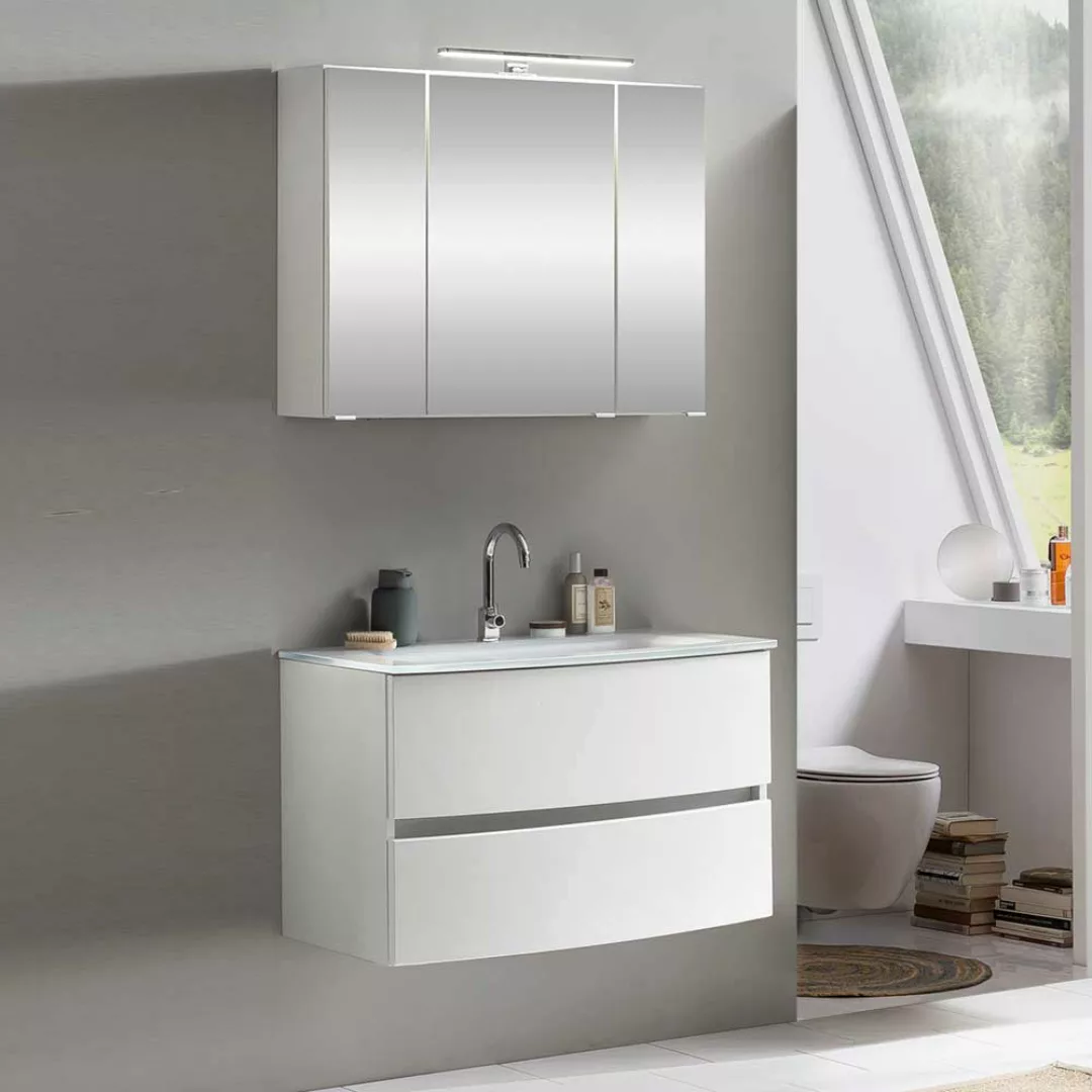 Waschraum Kombination in Weiß Made in Germany (zweiteilig) günstig online kaufen