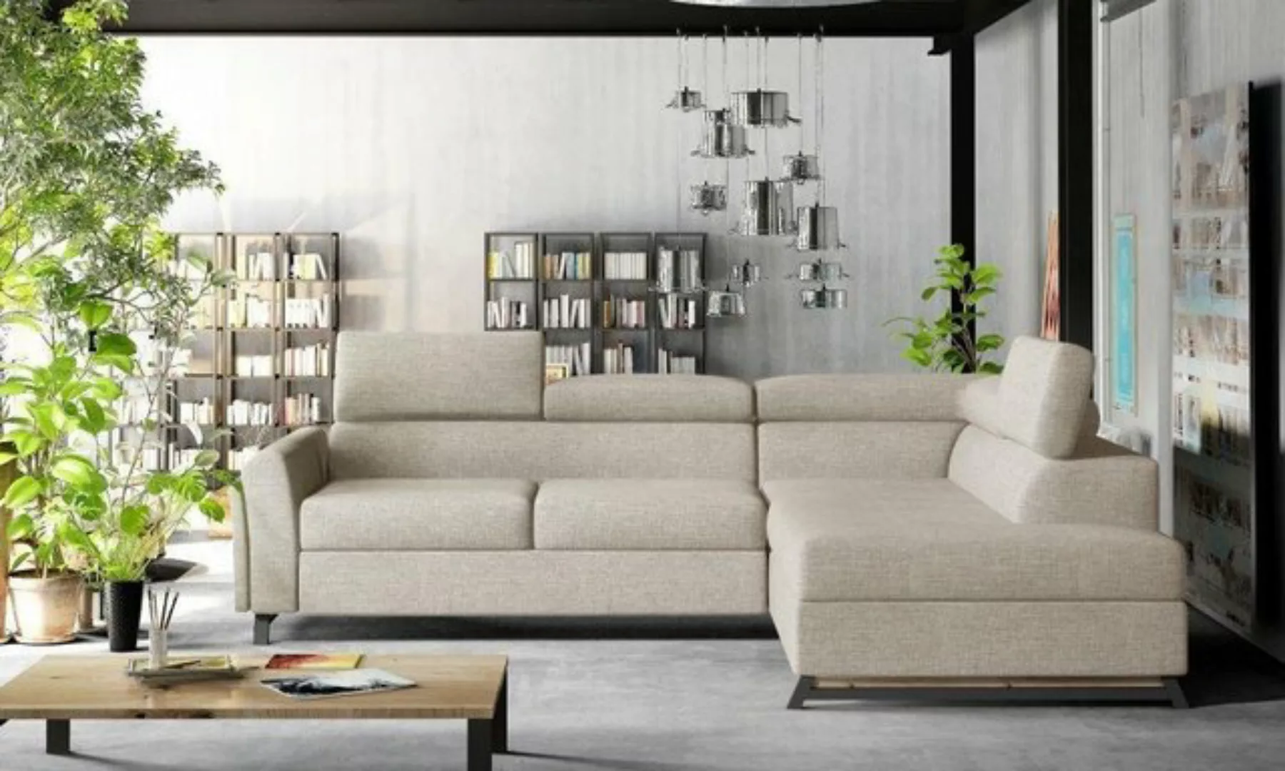 JVmoebel Ecksofa, Wohnlandschaft Ecksofa L Form Sessel Set Garnitur Modern günstig online kaufen