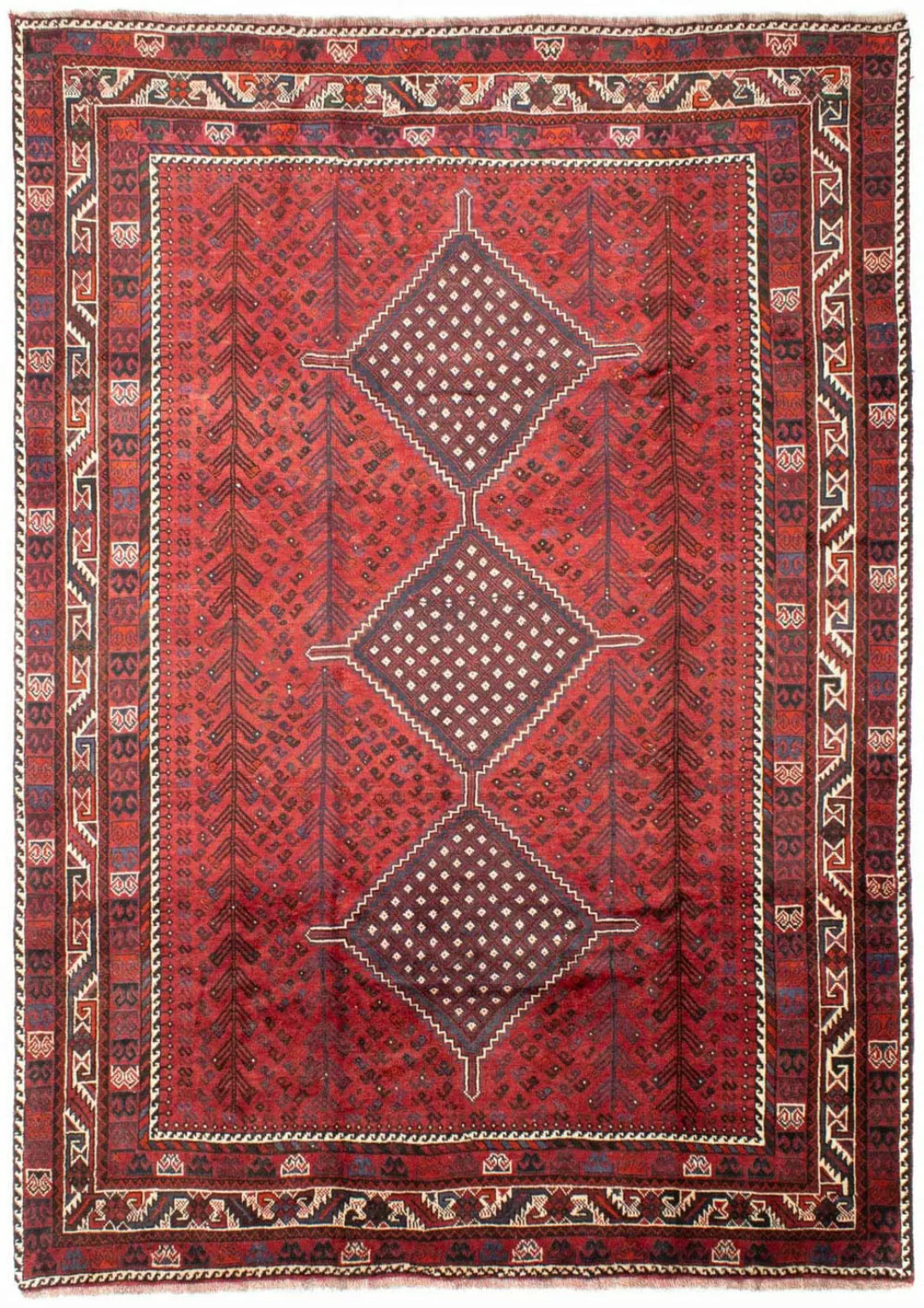 morgenland Wollteppich »Shiraz Medaillon Rosso 310 x 215 cm«, rechteckig, 1 günstig online kaufen