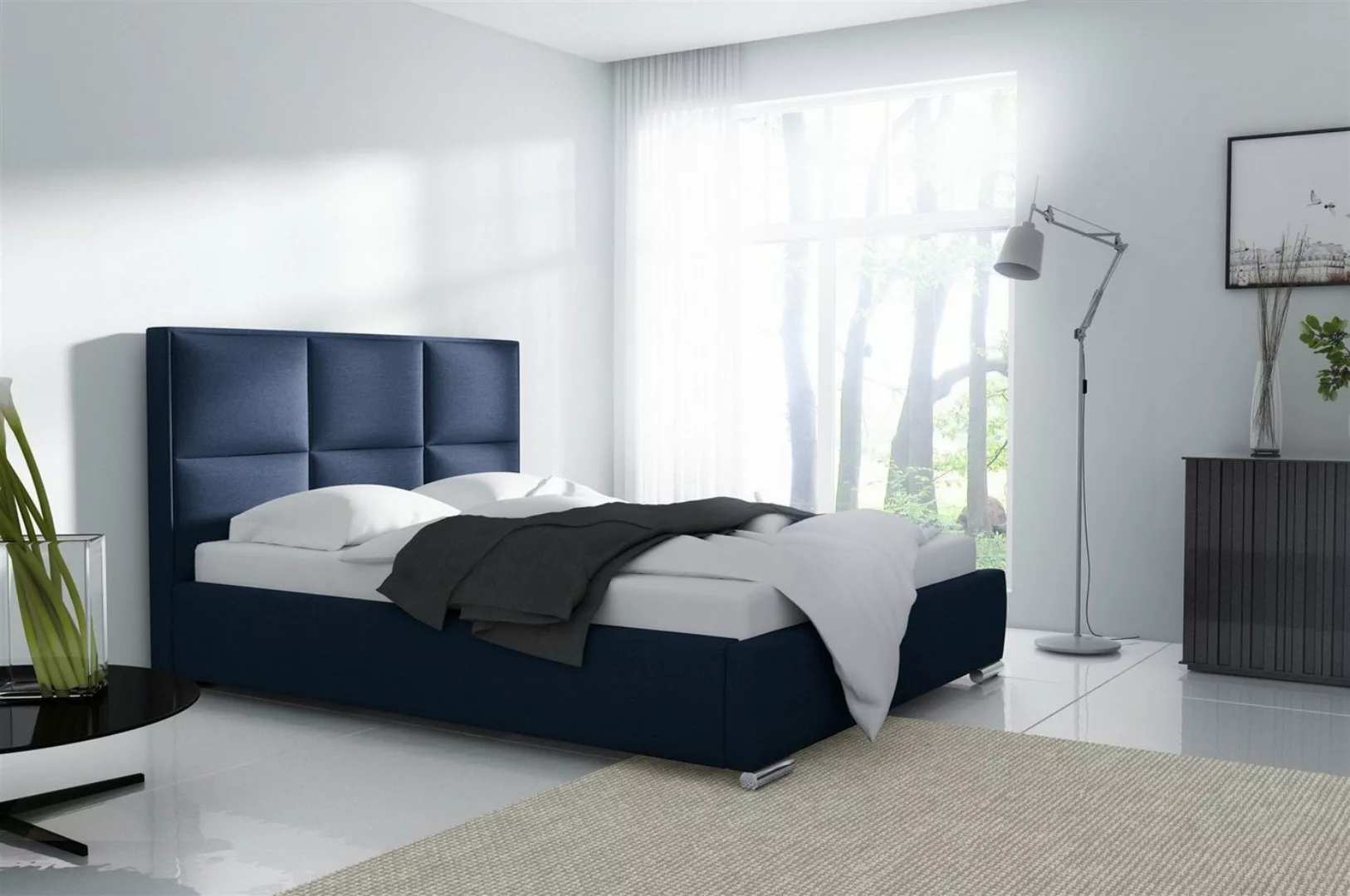 Fun Möbel Polsterbett Polsterbett Schlafzimmerbett VITUS Standard in Stoff günstig online kaufen