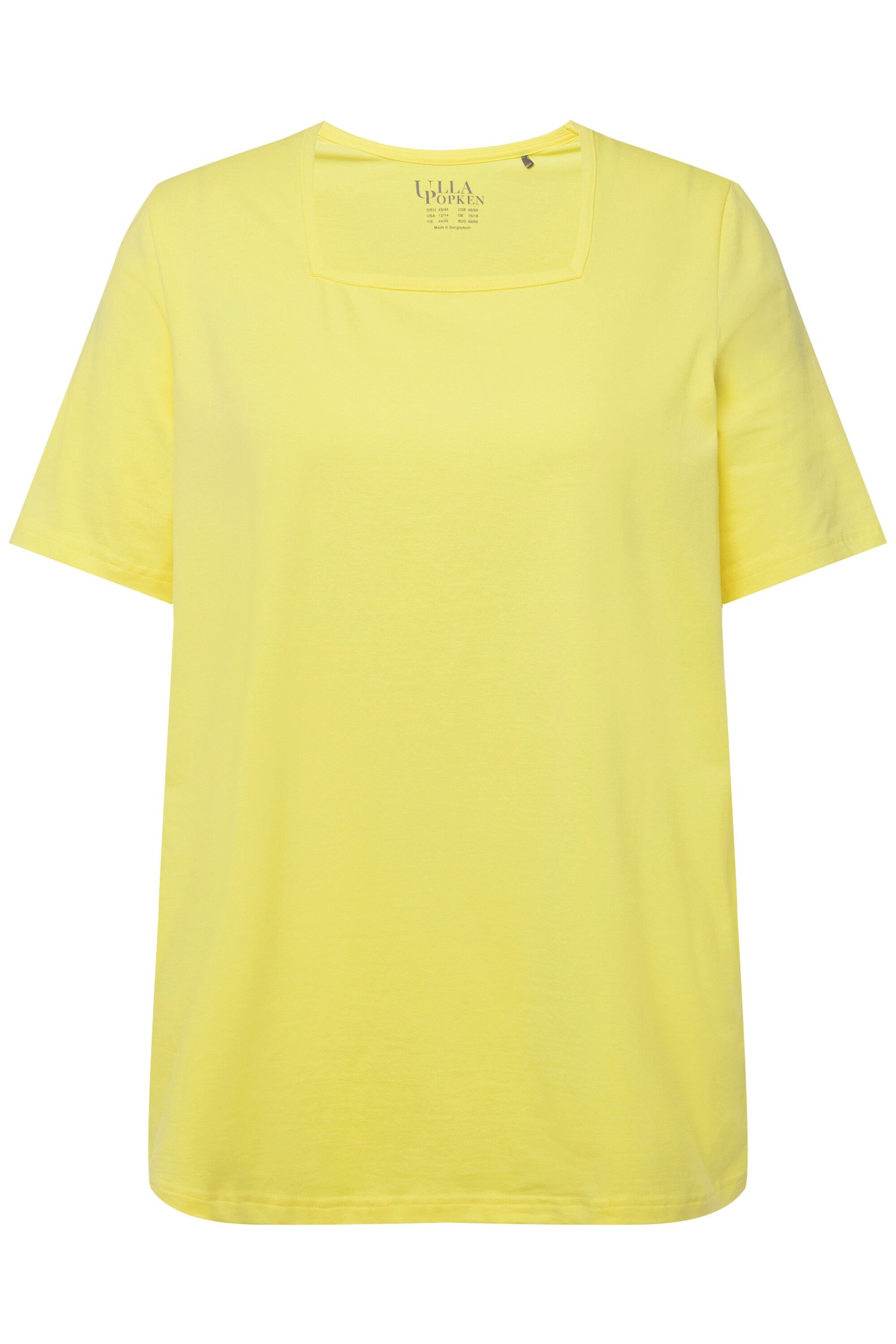 Ulla Popken T-Shirt T-Shirt A-Linie Carré-Ausschnitt günstig online kaufen