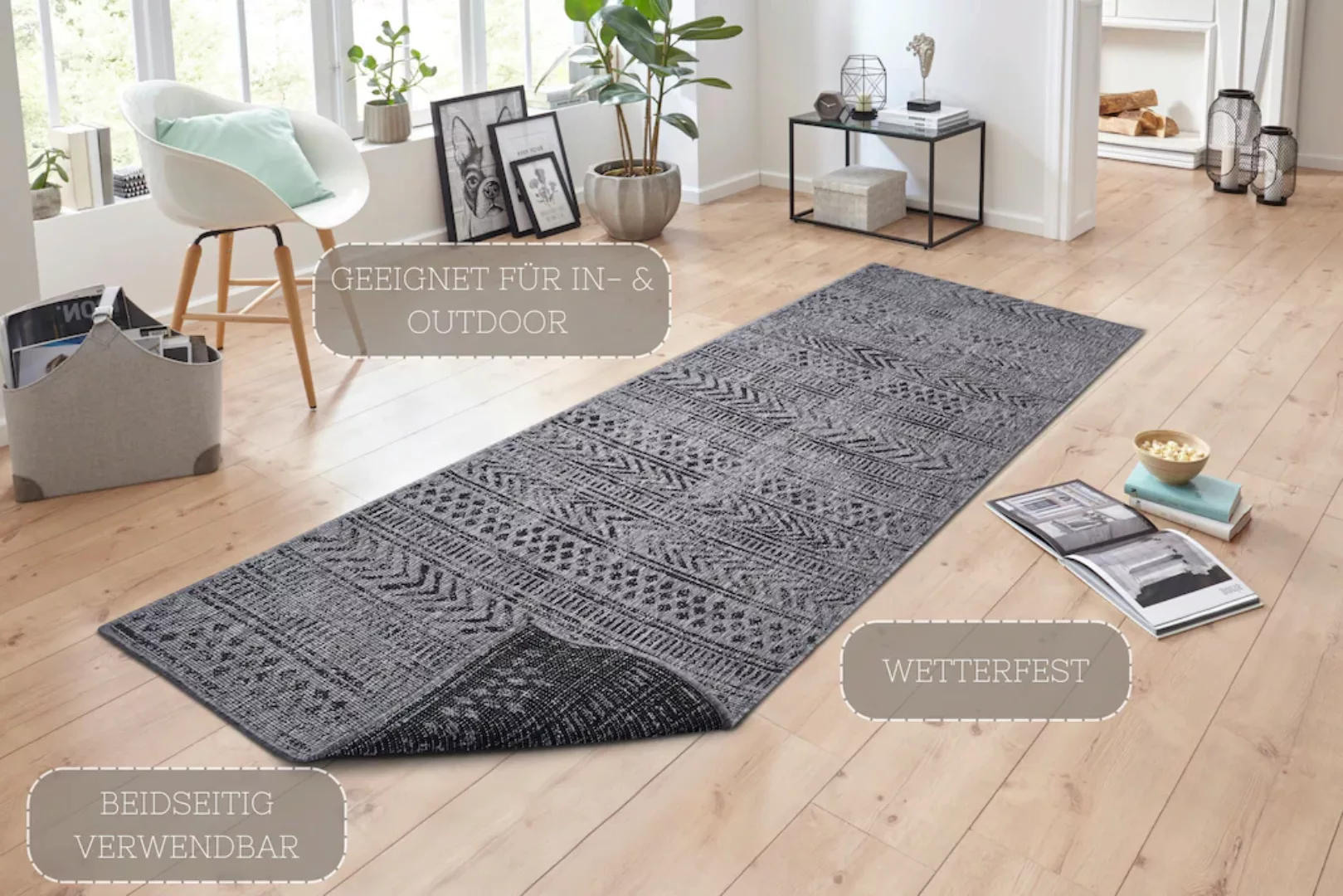 NORTHRUGS Teppich »BIRI Wendeteppich«, rechteckig, In-& Outdoor, Wetterfest günstig online kaufen