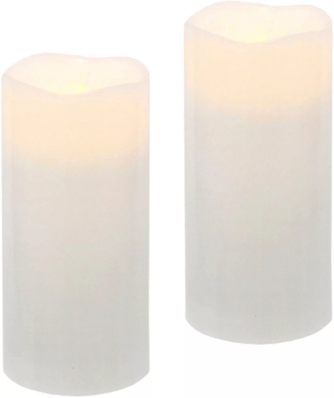 I.GE.A. LED-Kerze "Batteriebetriebene LED-Kerzen aus Echtwachs, Höhe ca. 12 günstig online kaufen
