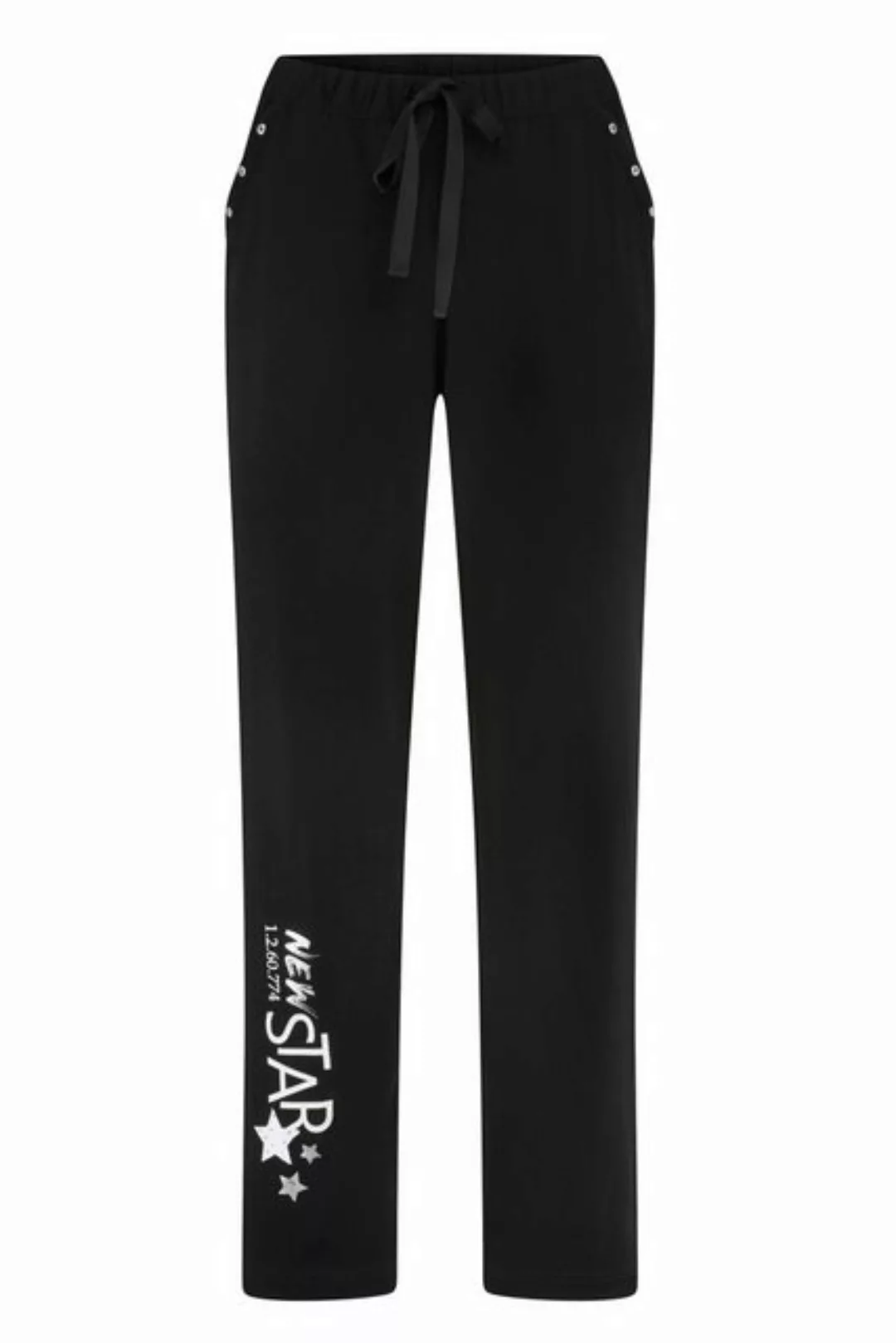 MIAMODA Lederimitathose Joggpants Bein-Print Elastikbund günstig online kaufen