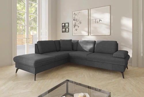 sit&more Ecksofa »Morris Jubi L-Form«, inkl. Armteilfunktion und 1 Zierkiss günstig online kaufen