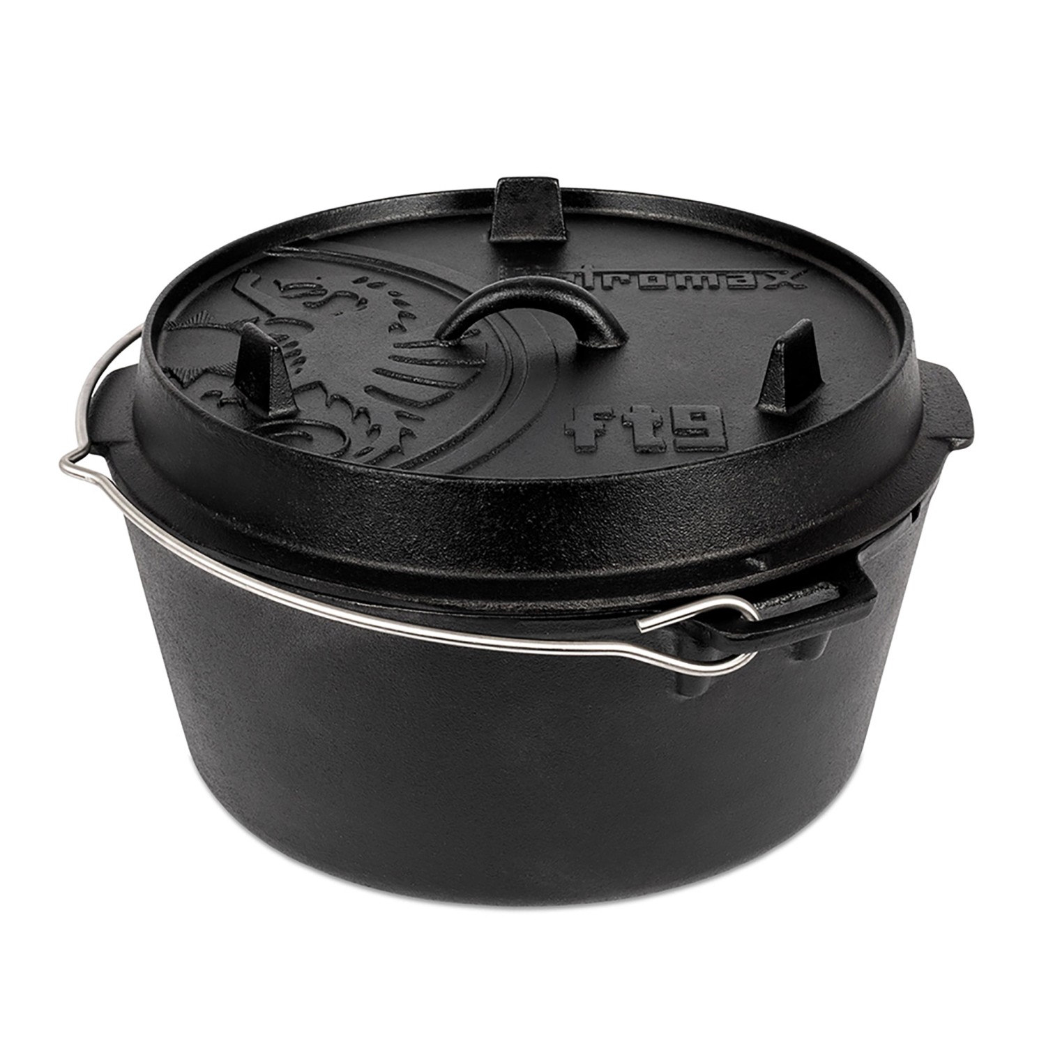 Petromax Dutch Oven Set FT9-T-Scrub 7,5 l Planer Boden 2-teilig Schwarz günstig online kaufen