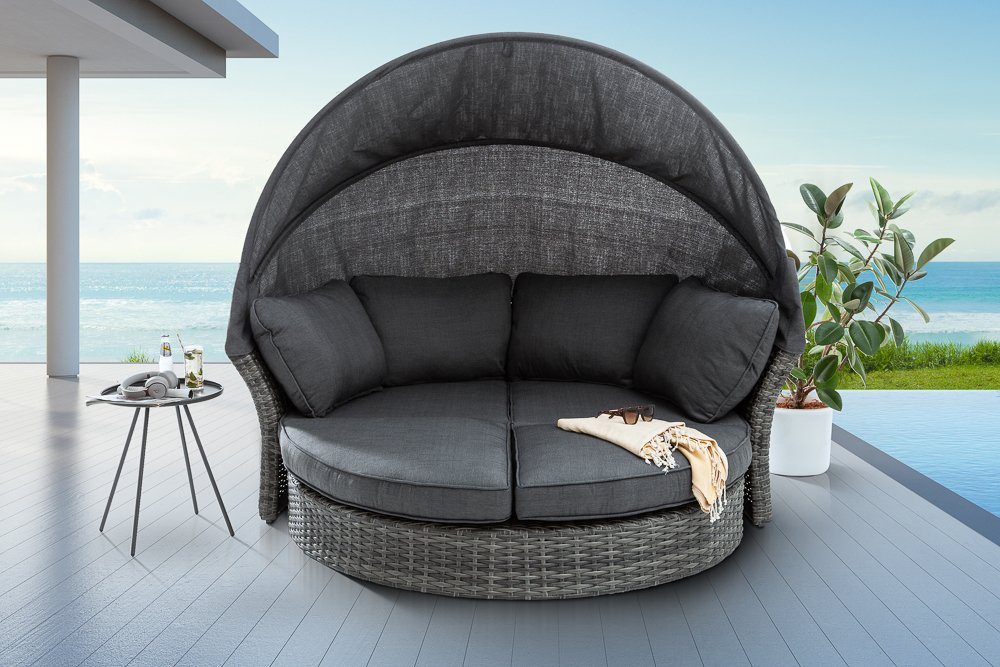 riess-ambiente Loungebett SEATTLE 195cm grau, Einzelartikel 1 Teile, Garten günstig online kaufen