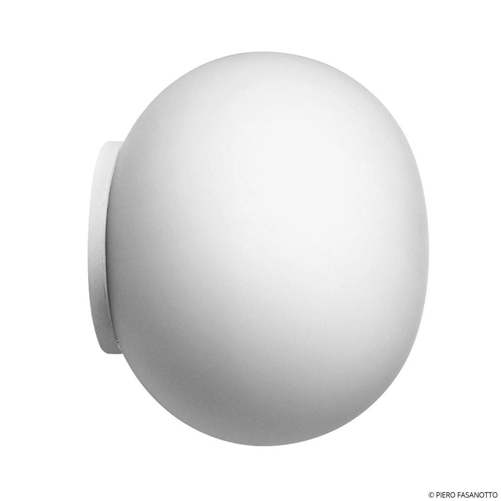 FLOS Mini Glo-Ball Mirror Wandleuchte, weiß günstig online kaufen