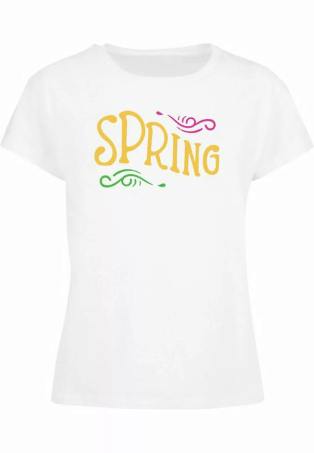 Merchcode T-Shirt Merchcode Damen Ladies Pretty Spring text - Box Tee (1-tl günstig online kaufen