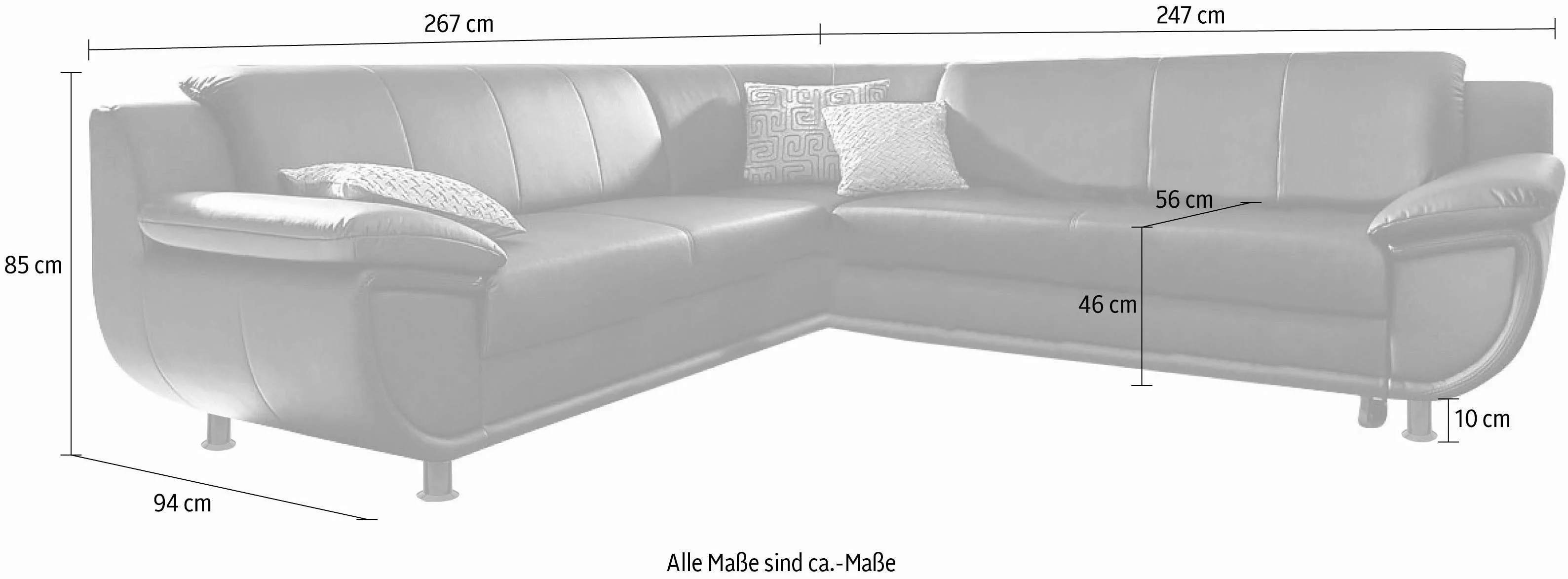 TRENDMANUFAKTUR Ecksofa Rondo wahlweise mit Schlaffunktion, günstig online kaufen