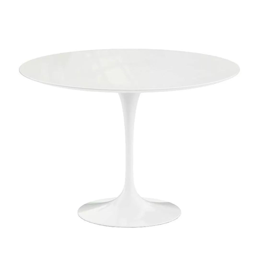 Knoll International - Saarinen Tisch Ø107cm - Outdoor - weiß/Gestell weiß günstig online kaufen