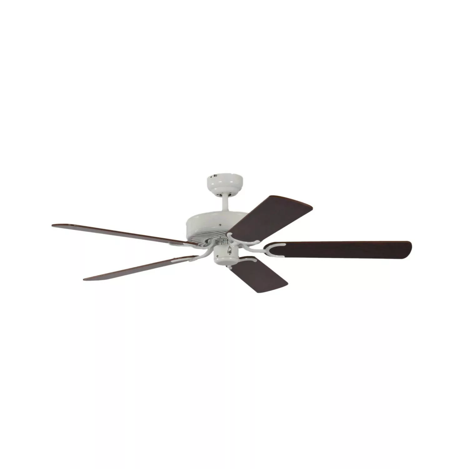 Pepeo Deckenventilator Potkuri Weiß - Mahagoni 132 cm mit Zugkette günstig online kaufen