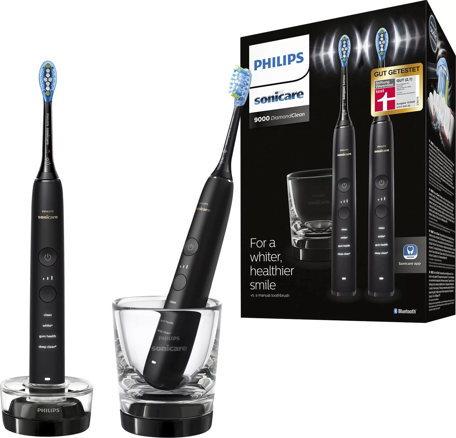 Philips Sonicare Elektrische Zahnbürste »HX9914«, 2 St. Aufsteckbürsten, Di günstig online kaufen