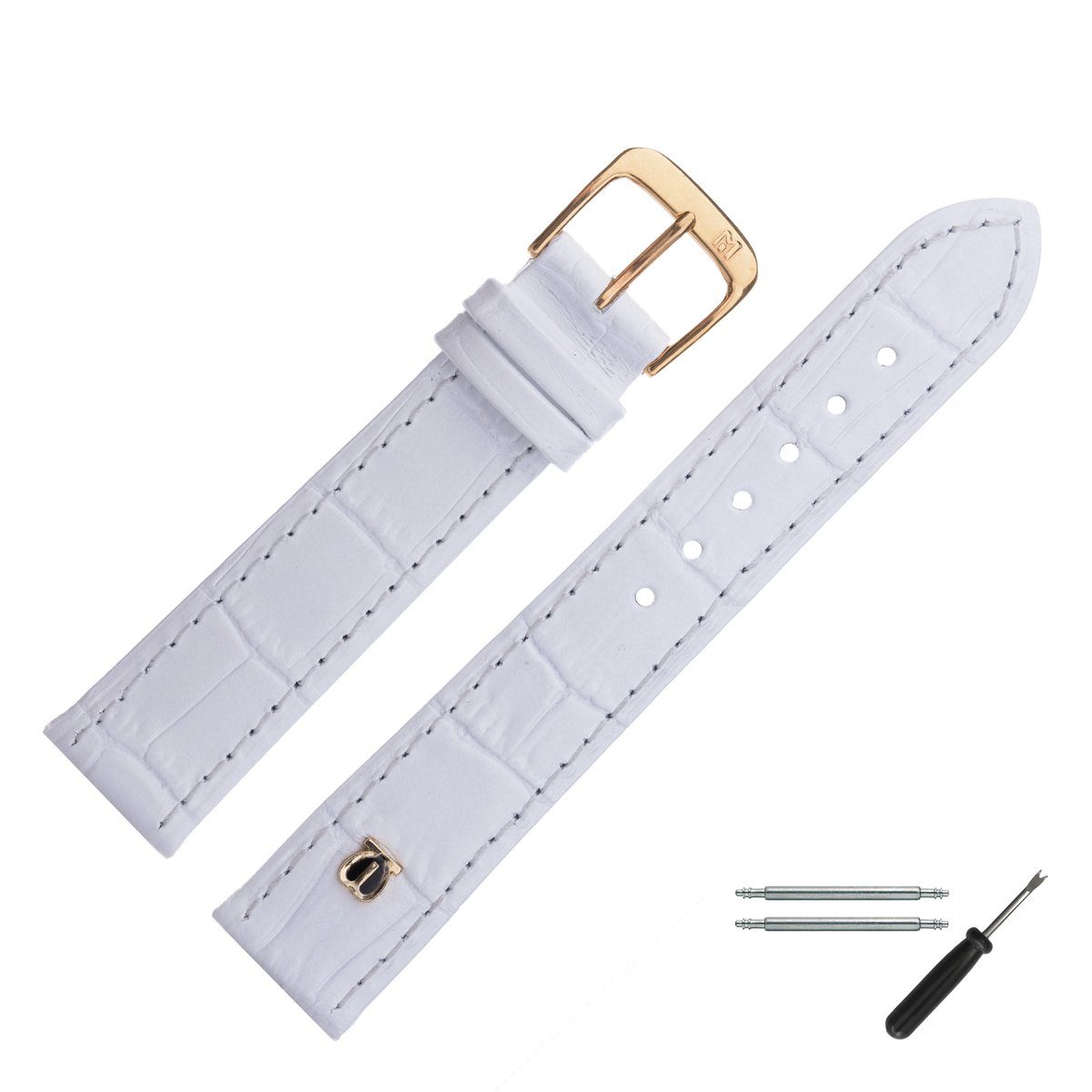 MARBURGER Uhrenarmband 18mm Leder Alligator Prägung günstig online kaufen