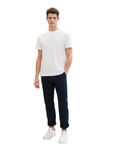 Tom Tailor Herren Chinohose REGULAR COTTON LINEN - Regular Fit günstig online kaufen