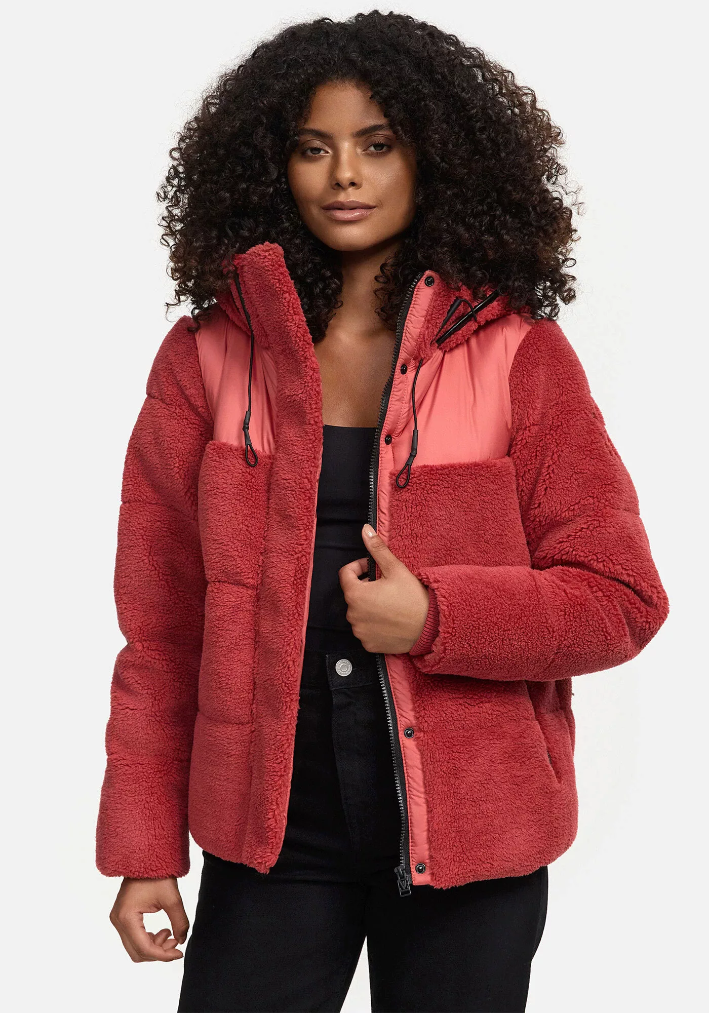 Marikoo Winterjacke "Kaguraa", warme Teddyfell Sherpa Jacke günstig online kaufen