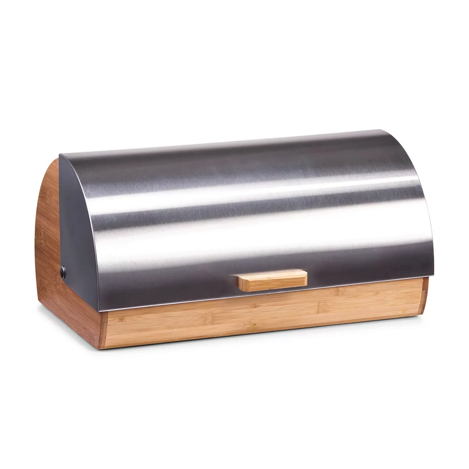 Zeller Brotkasten Bambus/Edelstahl 18,5 cm x 25 cm x 38,5 cm Silber günstig online kaufen