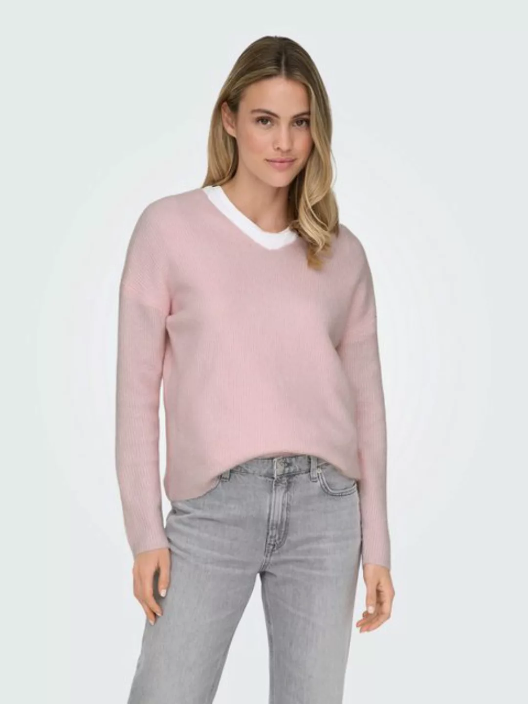 ONLY V-Ausschnitt-Pullover ONLCAMILLA V-NECK L/S PULLOVER KNT NOOS günstig online kaufen